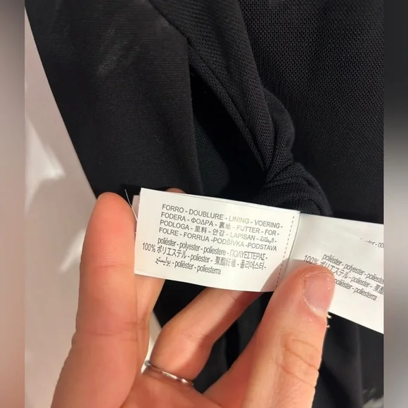 NWT Zara Sheer Tulle Draping Fabric High Neck Sleeveless Black Bodysuit Size XS - Picture 12 of 12